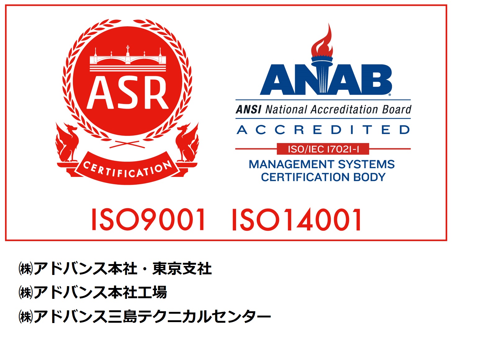 ISO9001 / ISO14001